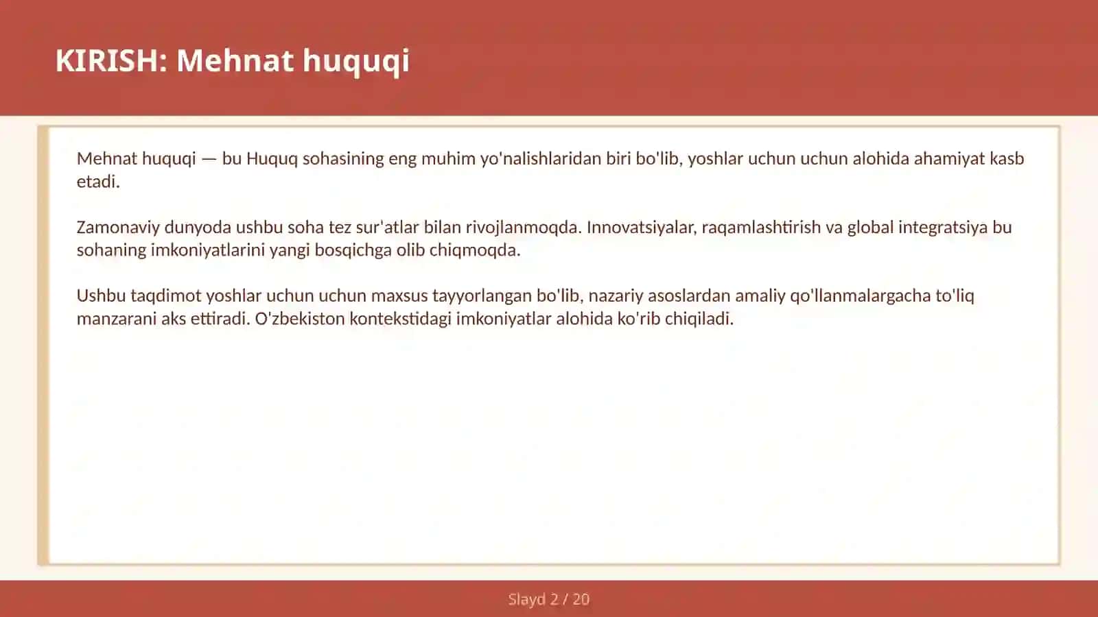 Mehnat huquqi 2