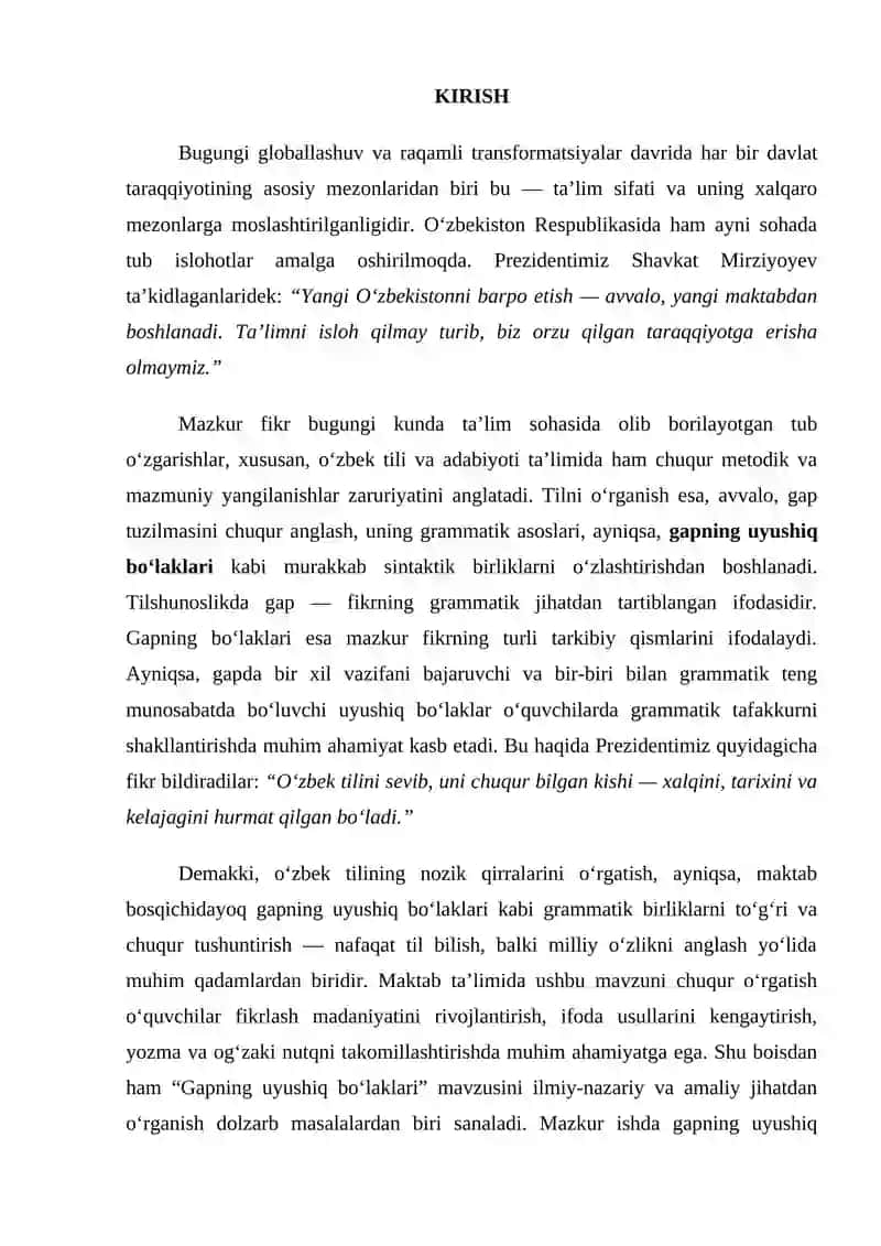 Gap tuzilmasi va uning asosiy tarkibi 2