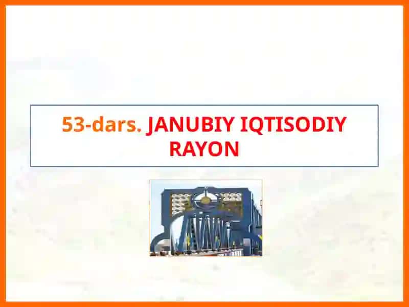 JANUBIY IQTISODIY RAYON 2
