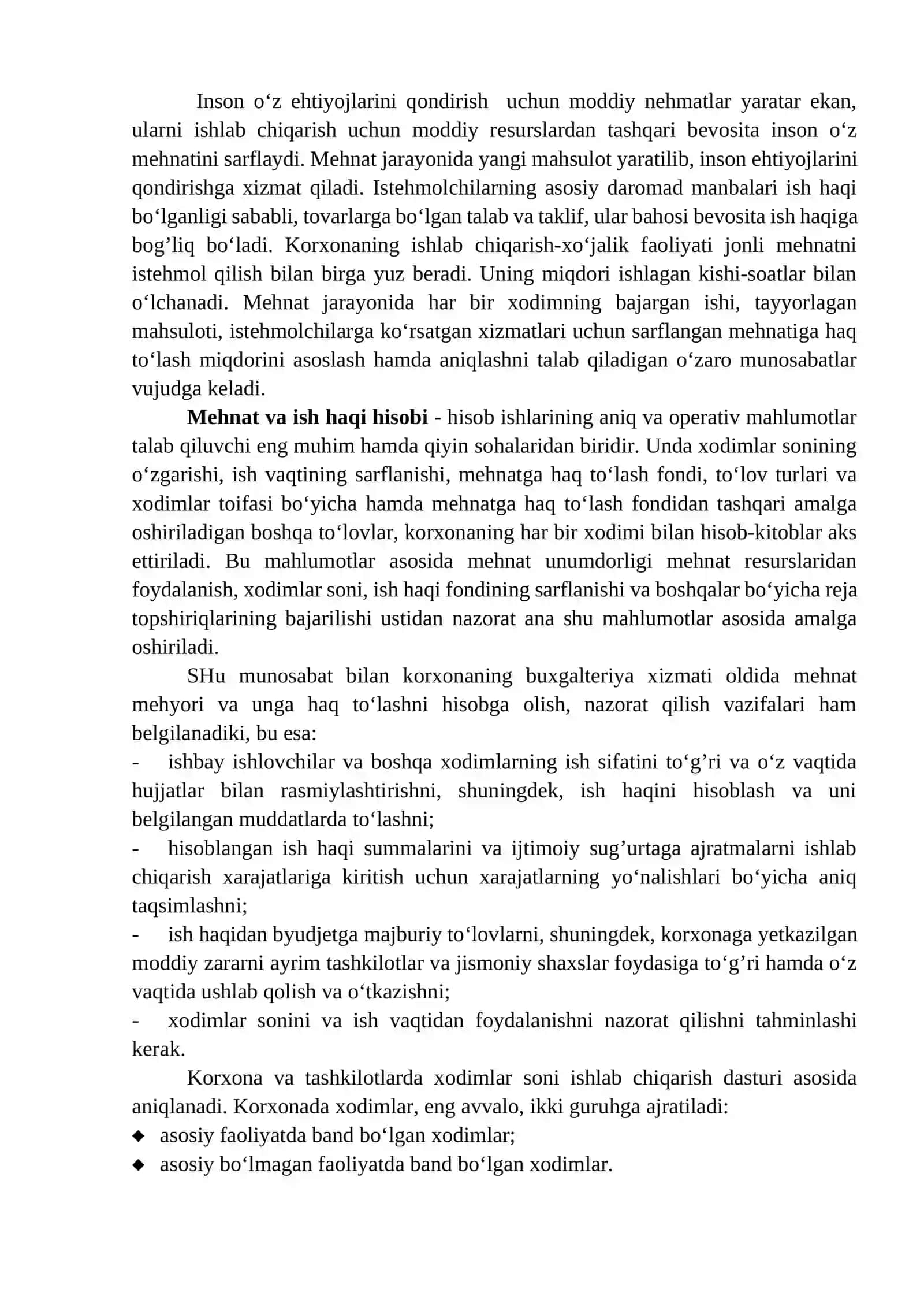 Mehnat va ish haqi hisobi 2