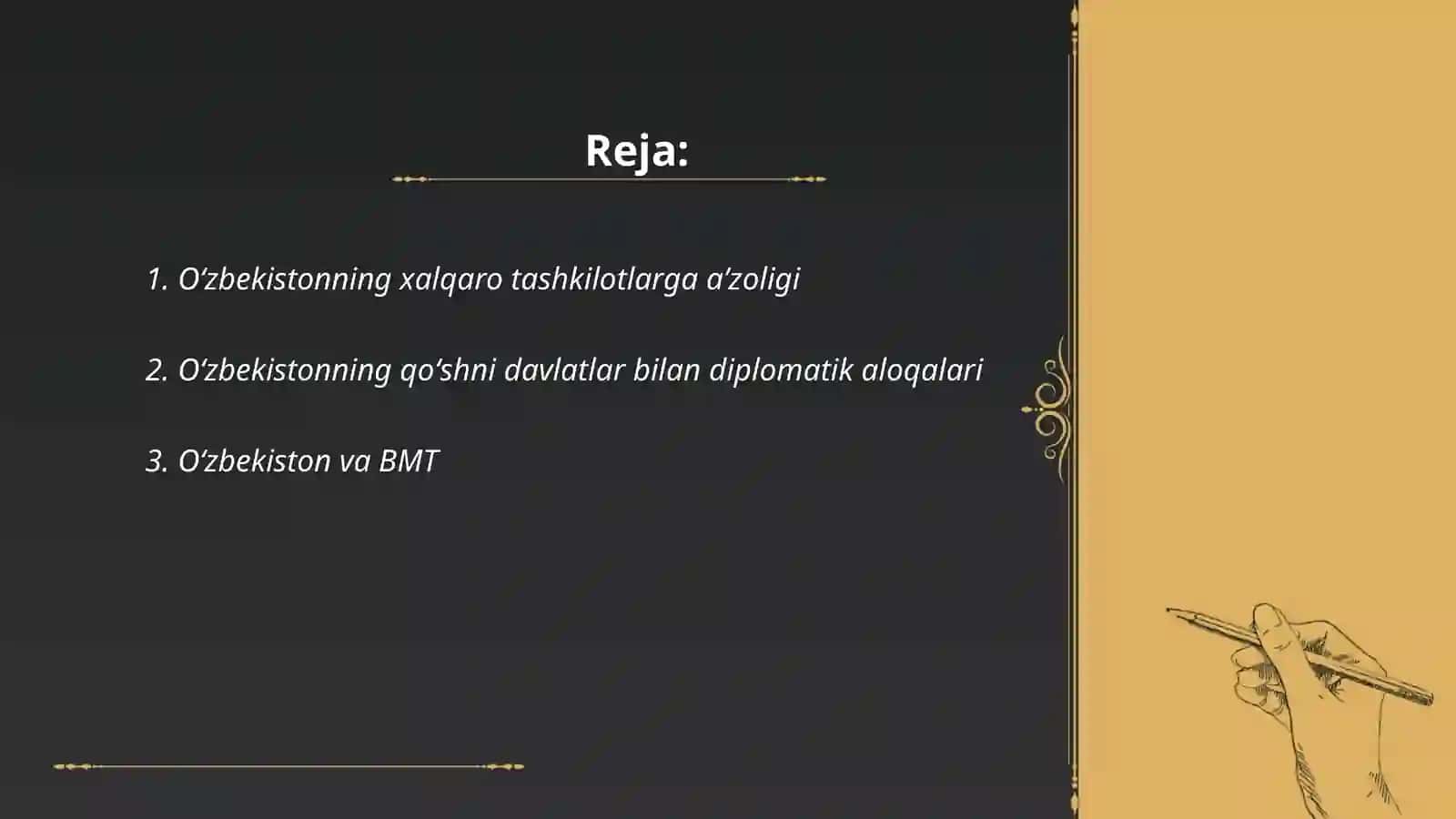 Oʻzbekiston respublikasining jahon hamjamiyatiga qoʻshilishi 2