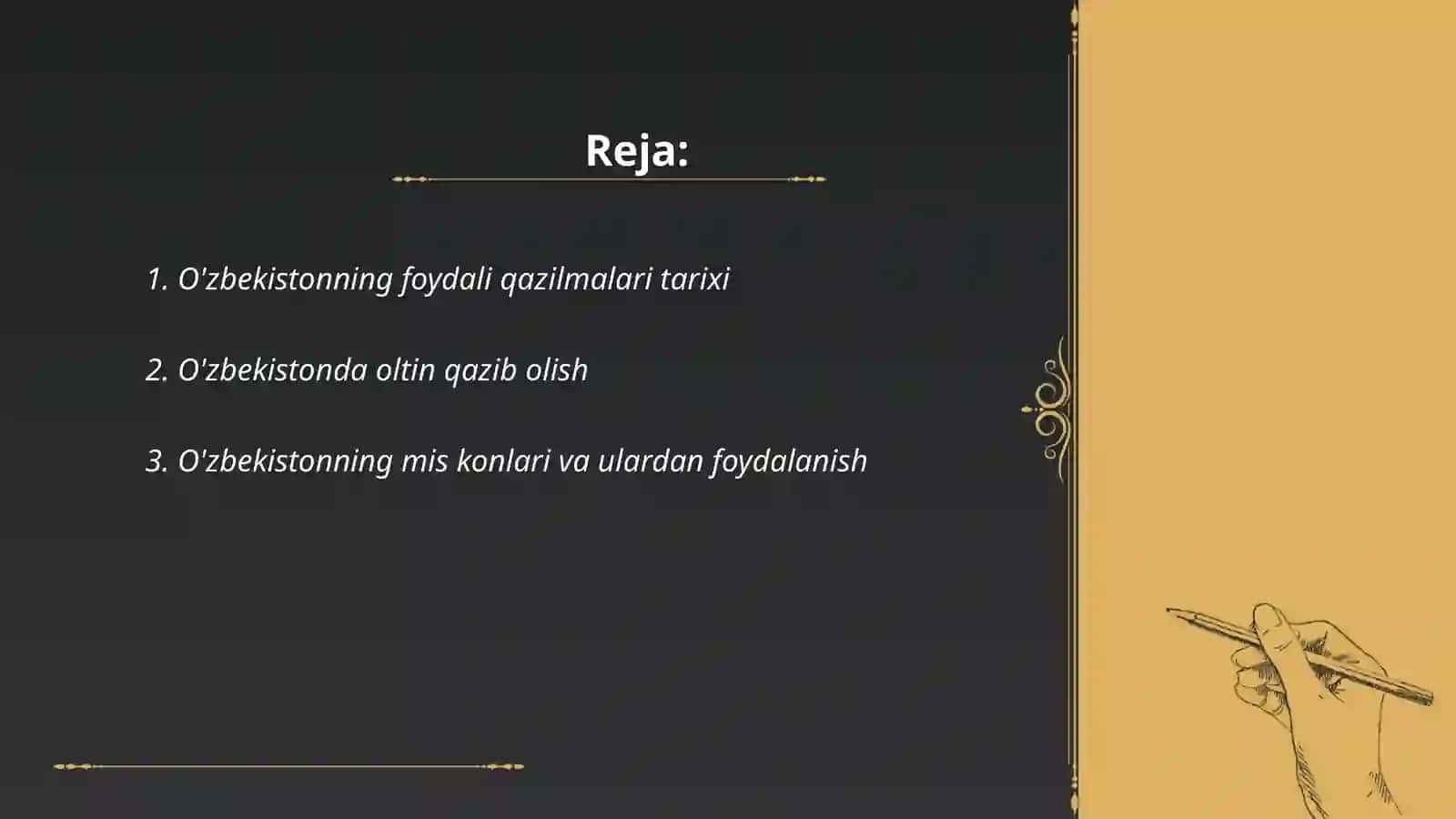 O'zbekistonning foydali qazilmalari tarixi 2