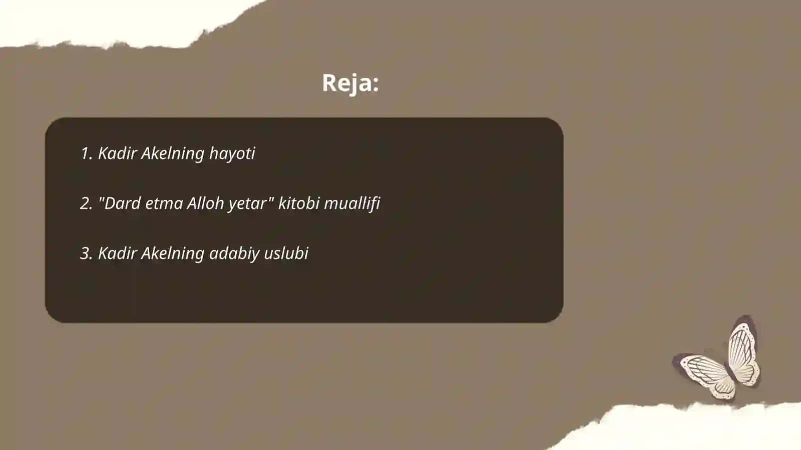 Kadir Akelning Dard etma Alloh yetar kitobi haqida 2
