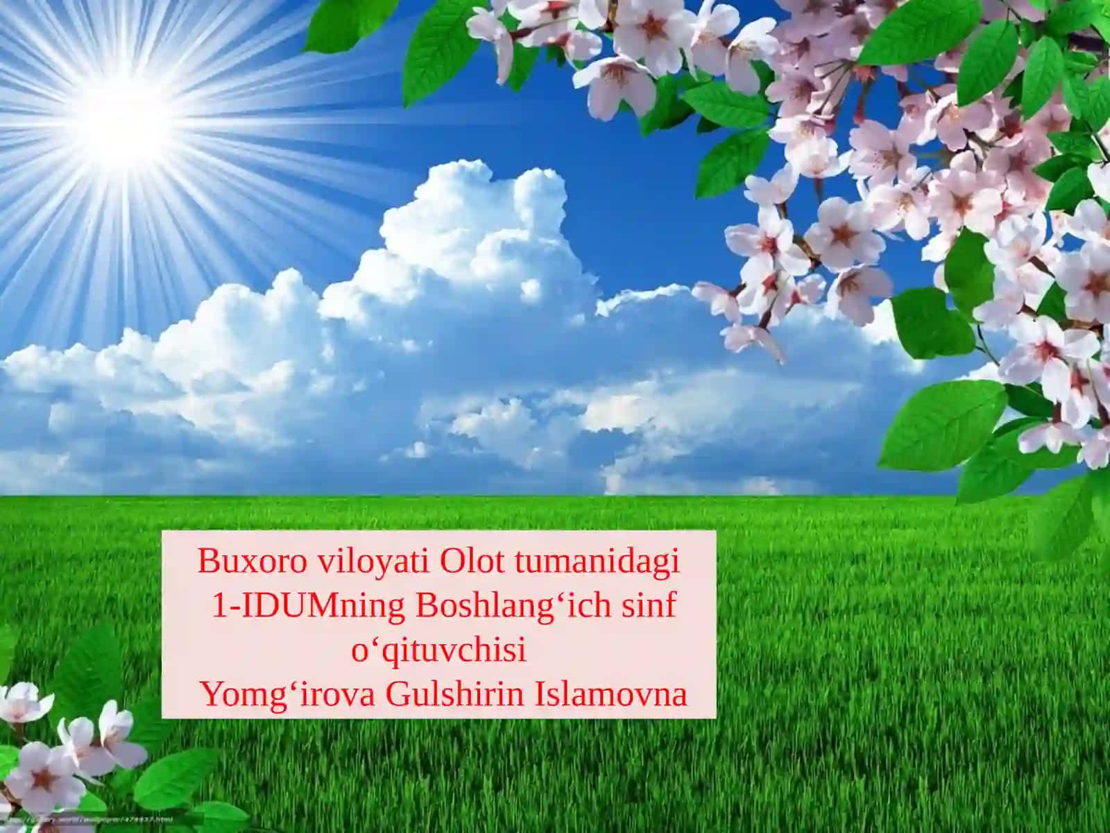 O‘tgan mavzuni mustahkamlash 2