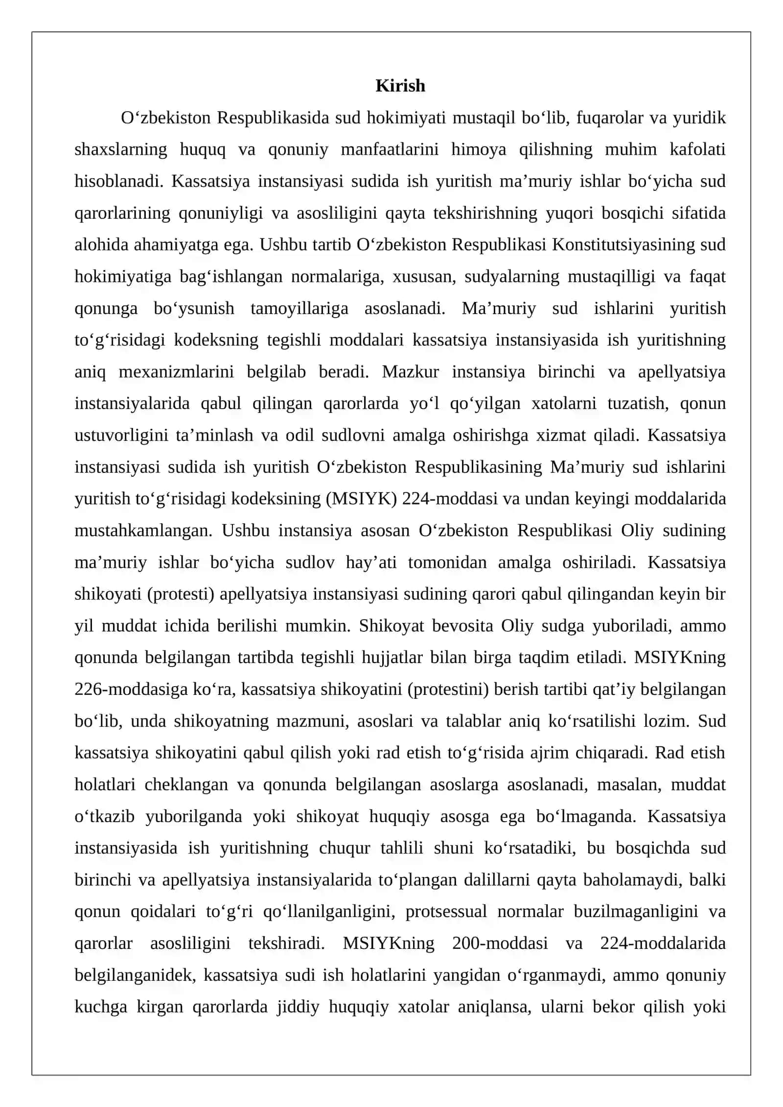 Kassatsiya instansiyasi sudida ish yuritish 2