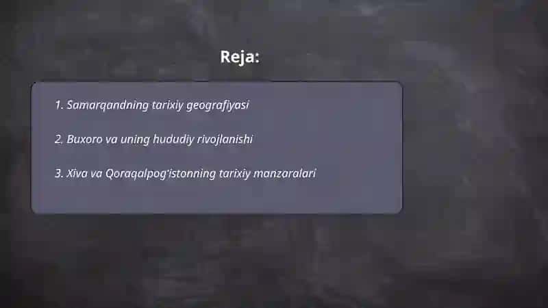 O'zbekistonning tarixiy geografiyasi 2