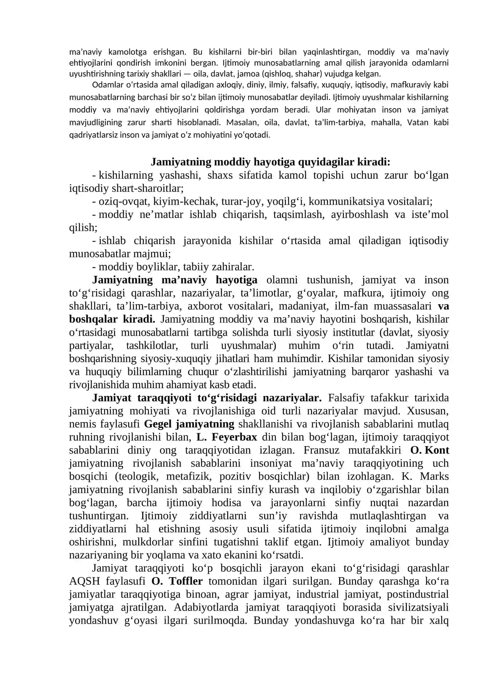 Jamiyat falsafasi 2