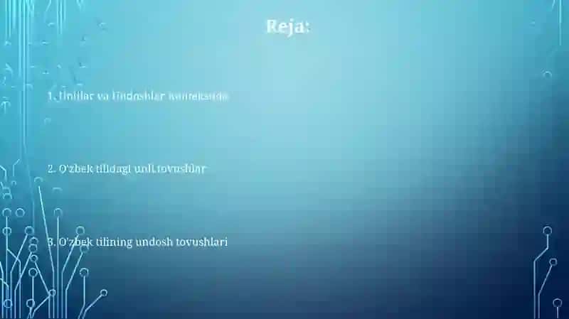 O'zbek tilida unli va undosh tovushlar 2