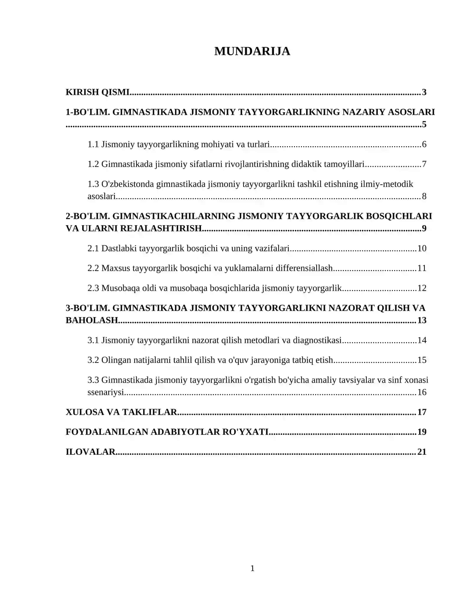 Gimnastikada jismoniy tayyorgarlik bosqichlari 2