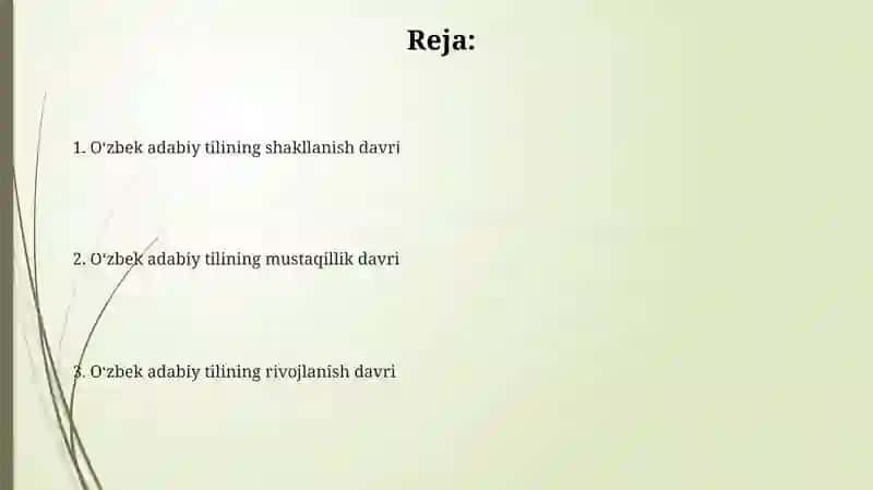 Hozirgi oʻzbek adabiy tilining tarixiy bosqichlari 2