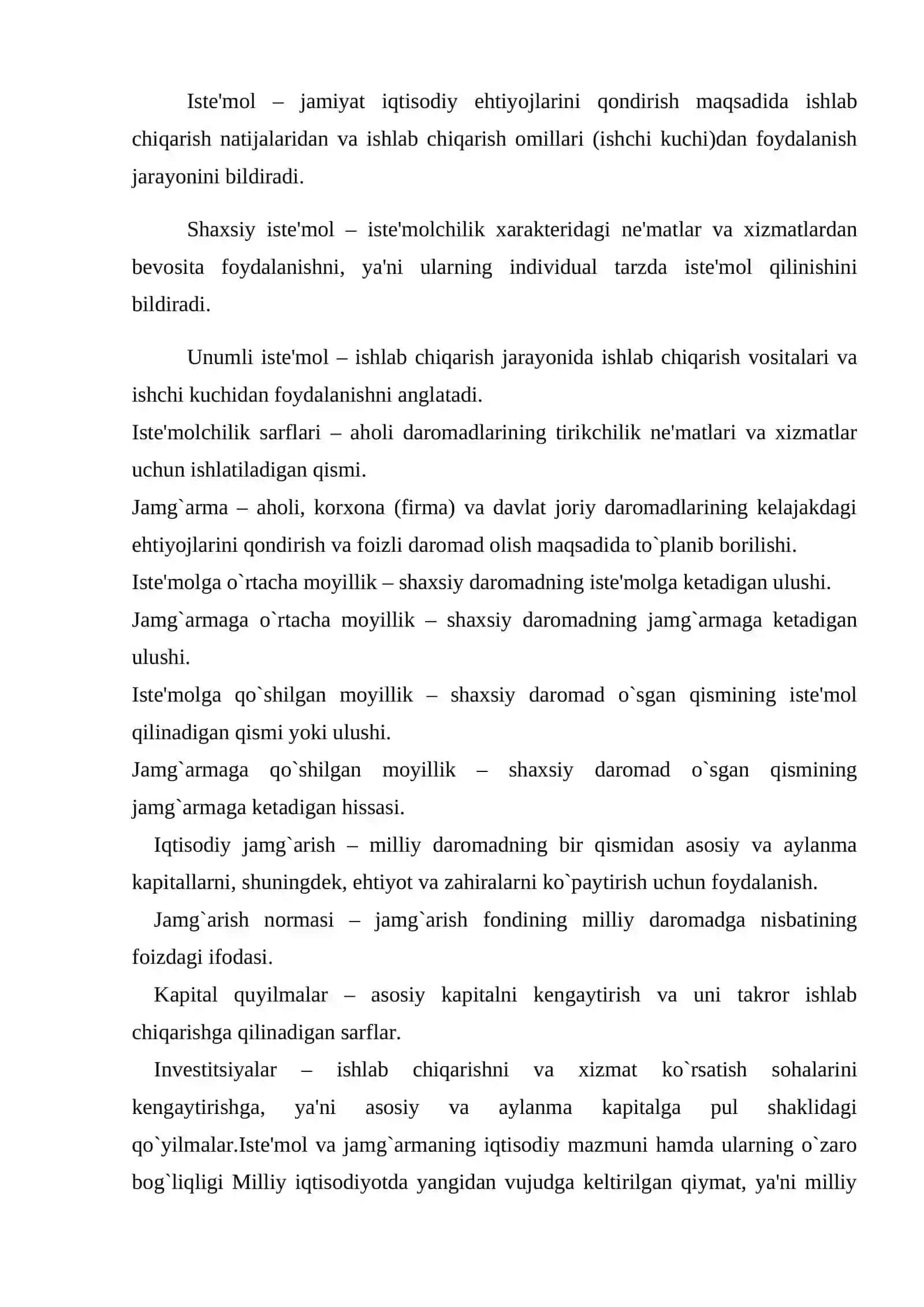 Jamg’arishning mazmuni va manbalari 2