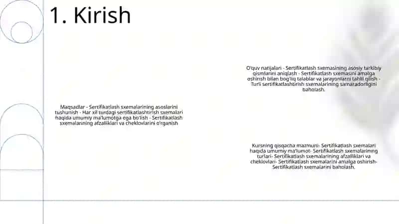 Sertifikatlashtirish Sxemalarini O'Rganish 2