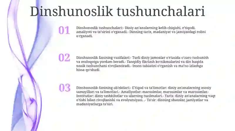 Dinshunoslik Fanining Predmeti Va Funksiyalari 2