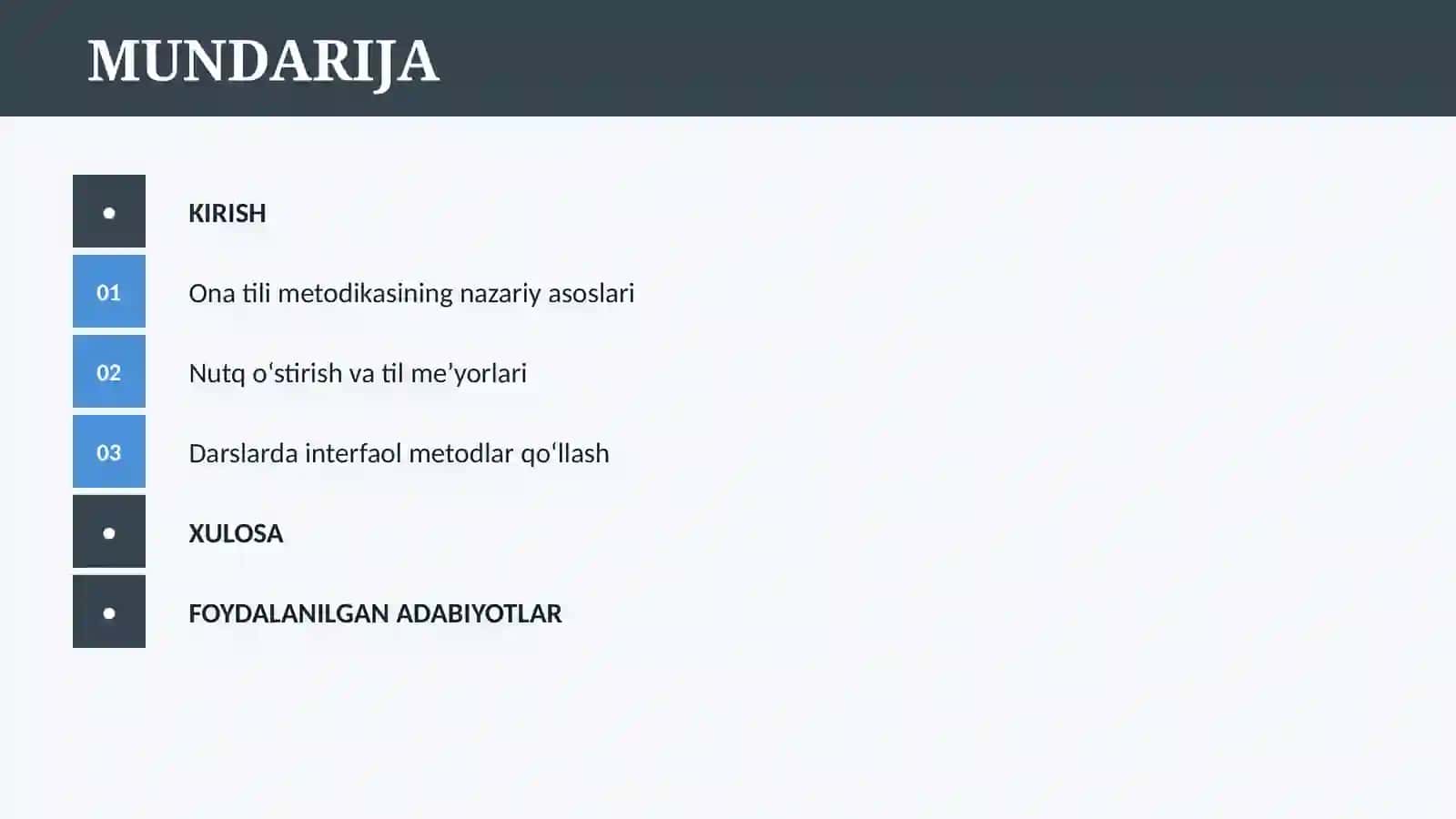 ONA TILI O’QITISH METODIKASI 2