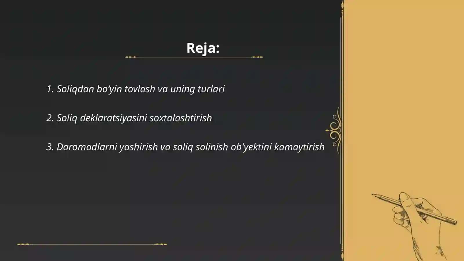 Soliqdan bo‘yin tovlash va uning turlari 2