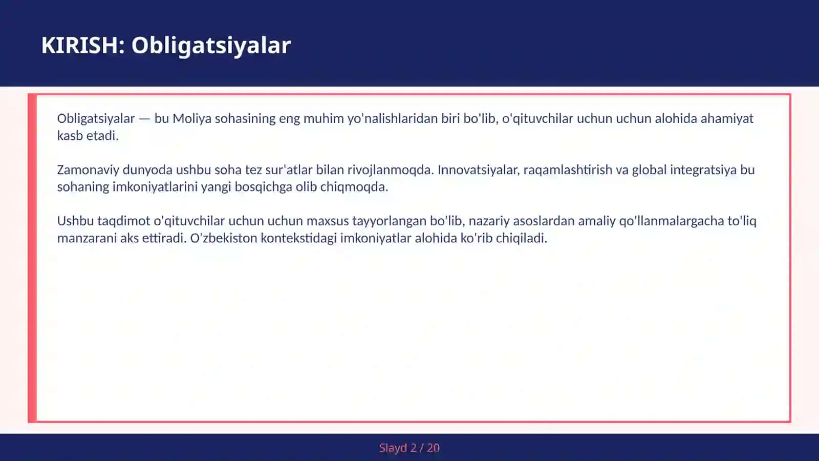 Obligatsiyalar 2