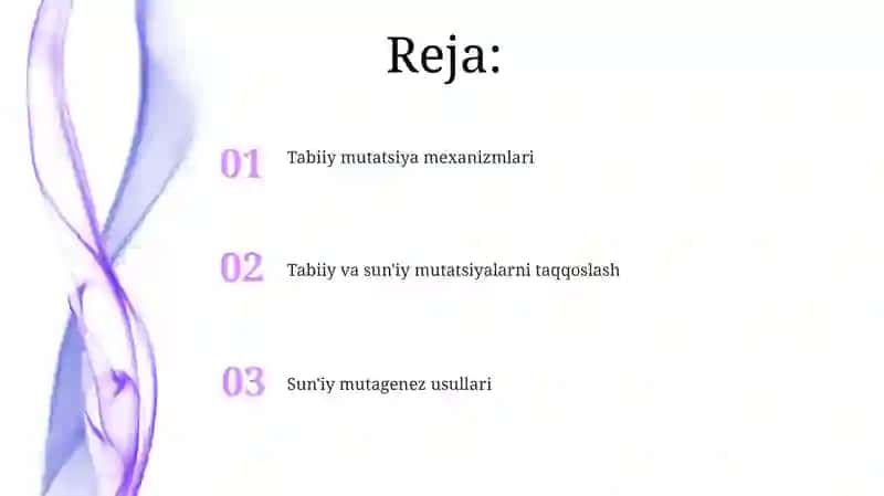 Tabiiy va sunʼiy mutatsiyalar 2