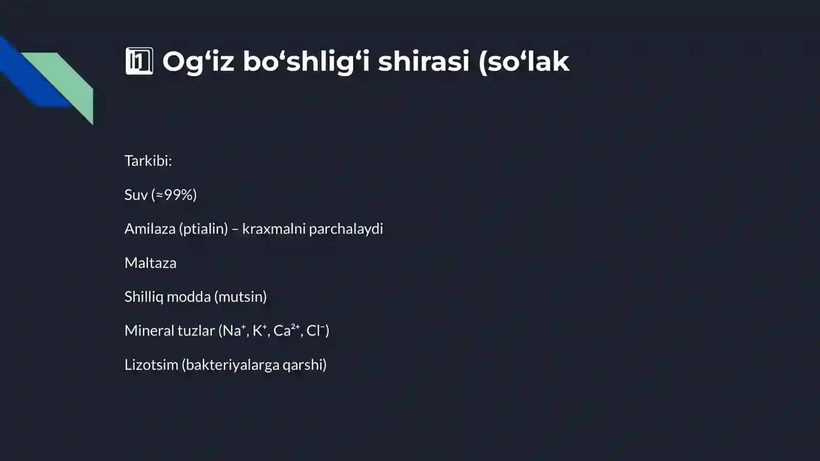 Hazm kanalıdagı shıralar 2