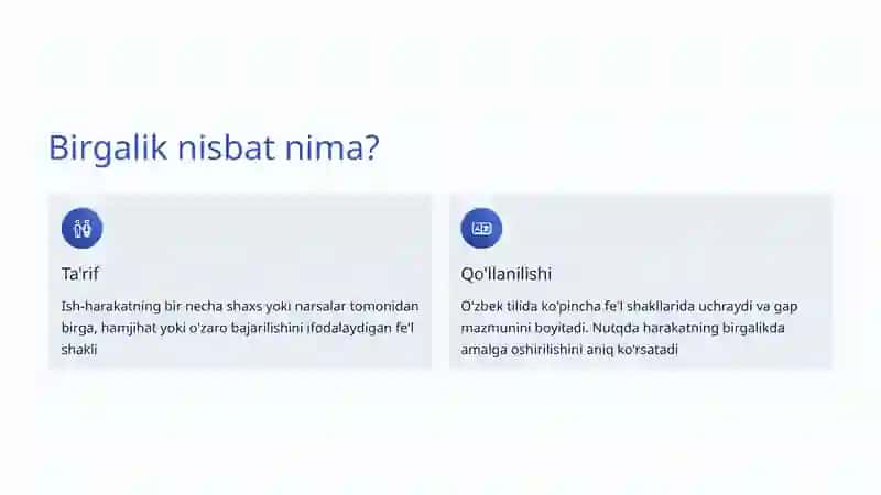 Birgalik nisbat 2