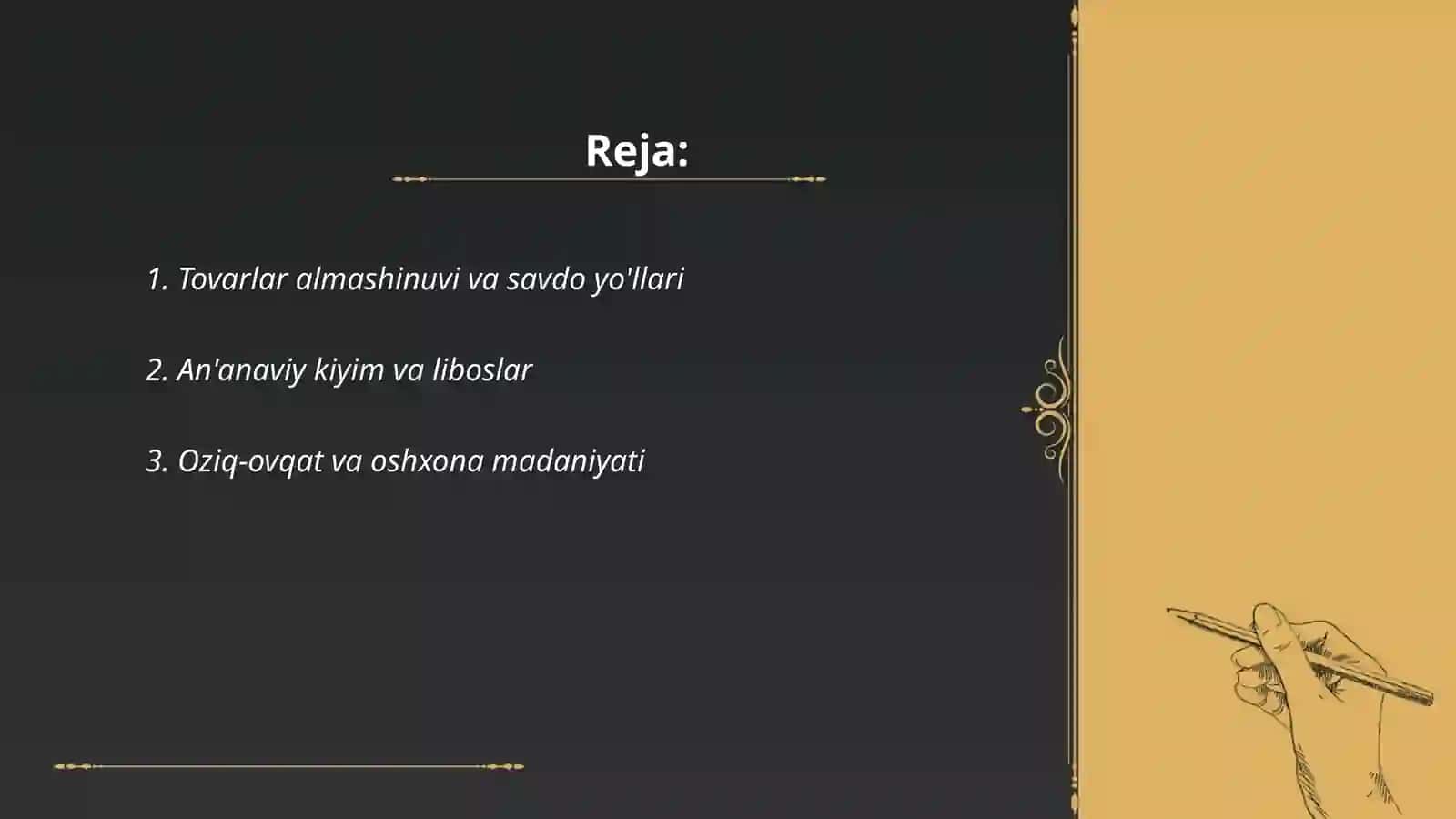 Tovarlar almashinuvi va savdo yo'llari 2
