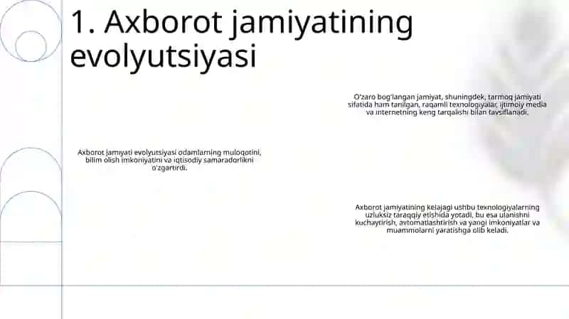 Axborotlashgan Jamiyat Va Uning Istiqbollari 2