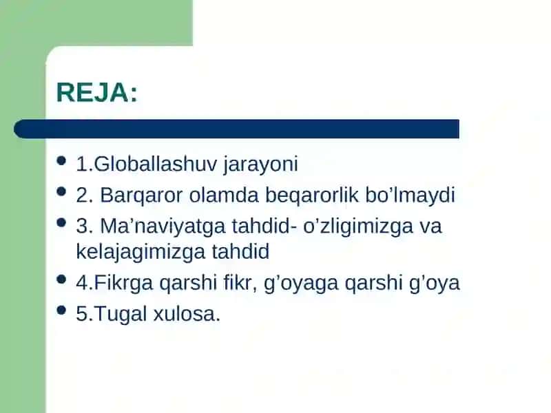 Globallashuv jarayonida ma’naviyatga taxdid 2