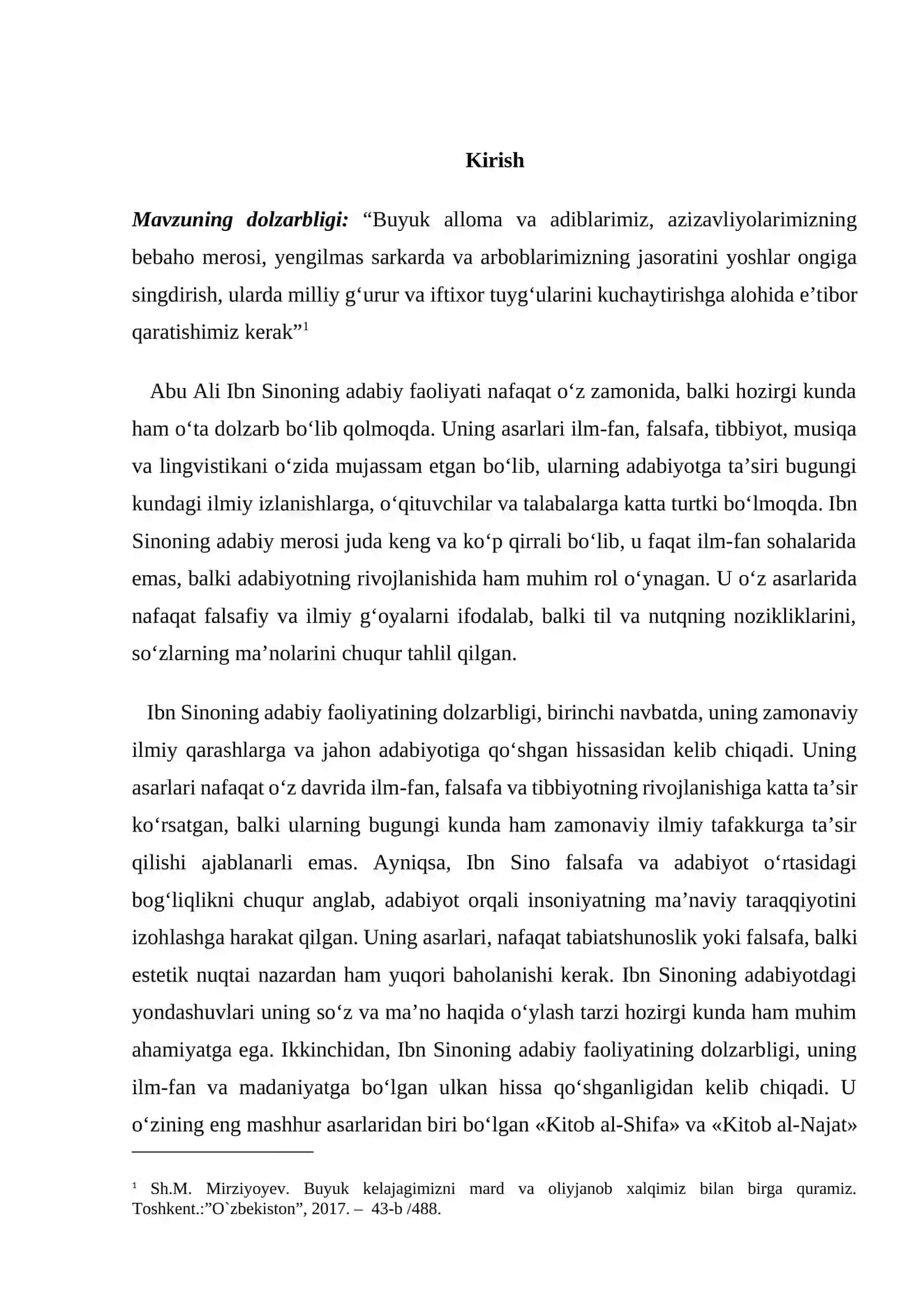 Abu Ali ibn Sino adabiy faoliyati 2