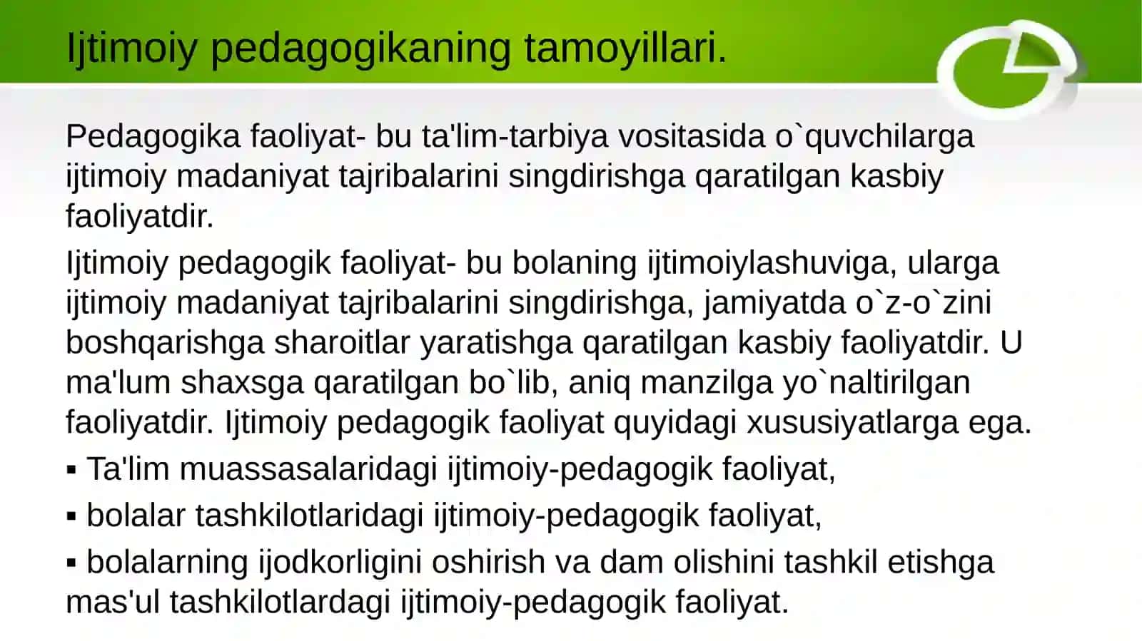 Ijtimoiy pedagogikaning tamoyillari 2