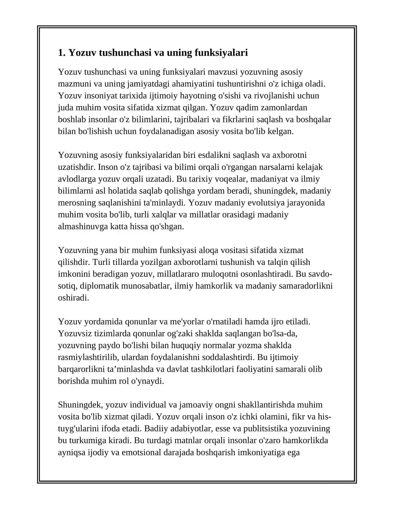 YOZUV VA UNING TARIXIY KORINISHLARI 2