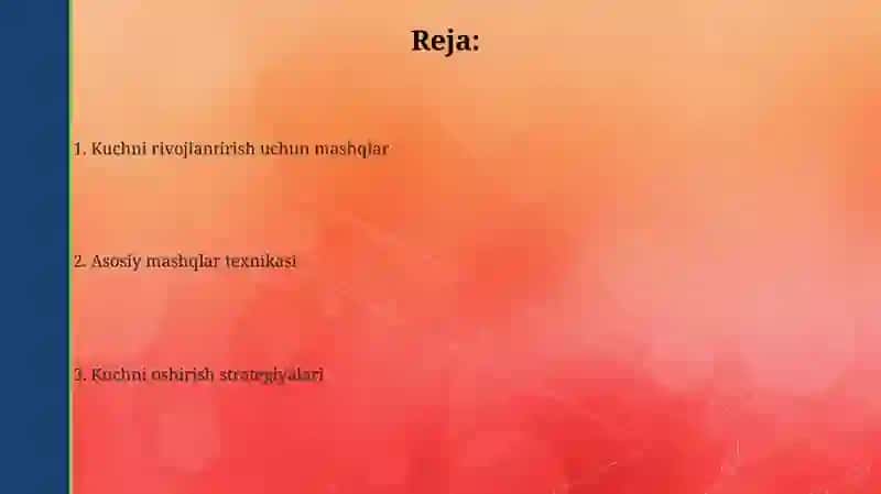 Kuch sifatini rivojlantiruvchi mashqlar 2