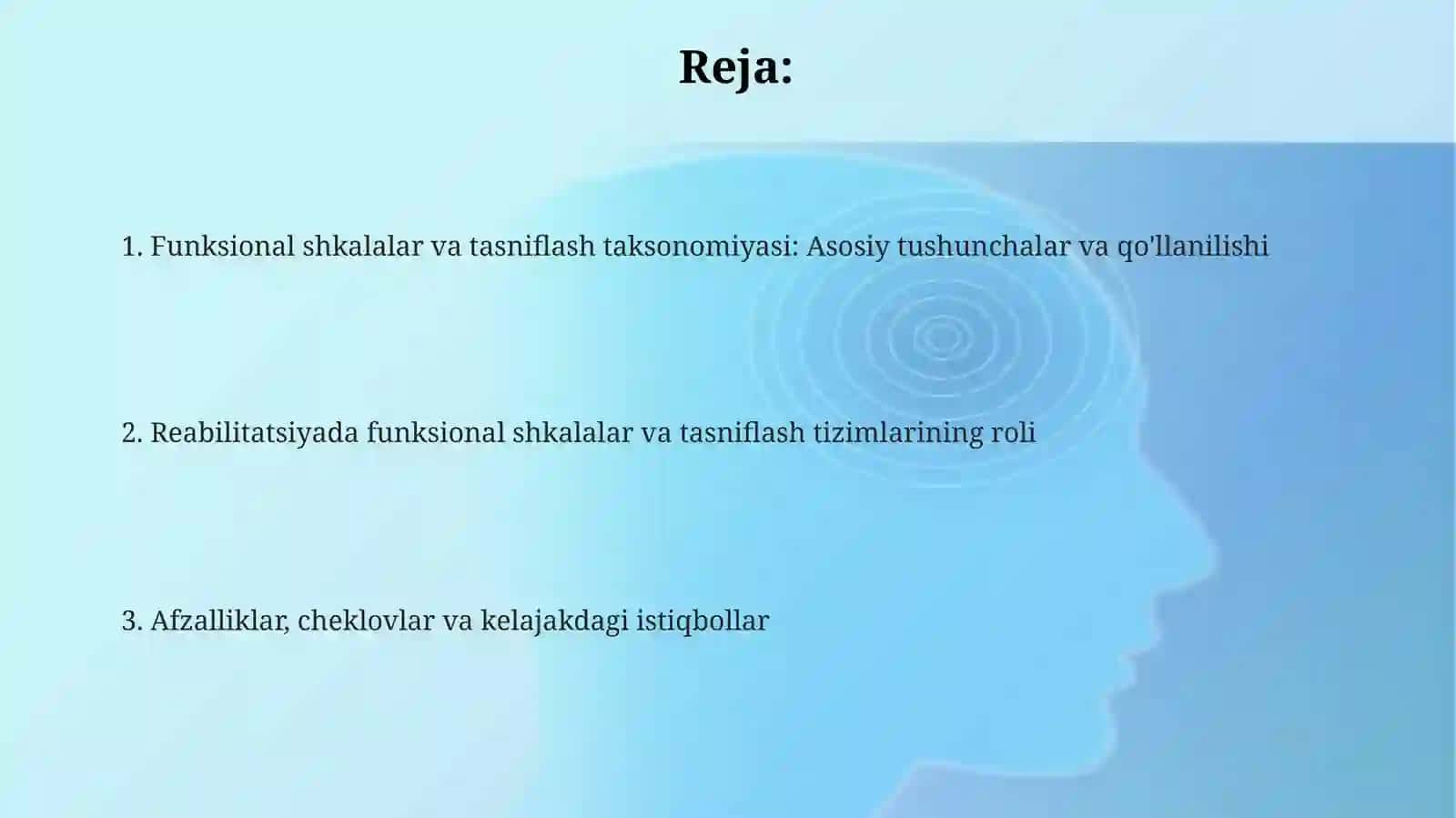 Reabilitatsiyada functional shkalalar va klassifikatsiyatasnifi 2