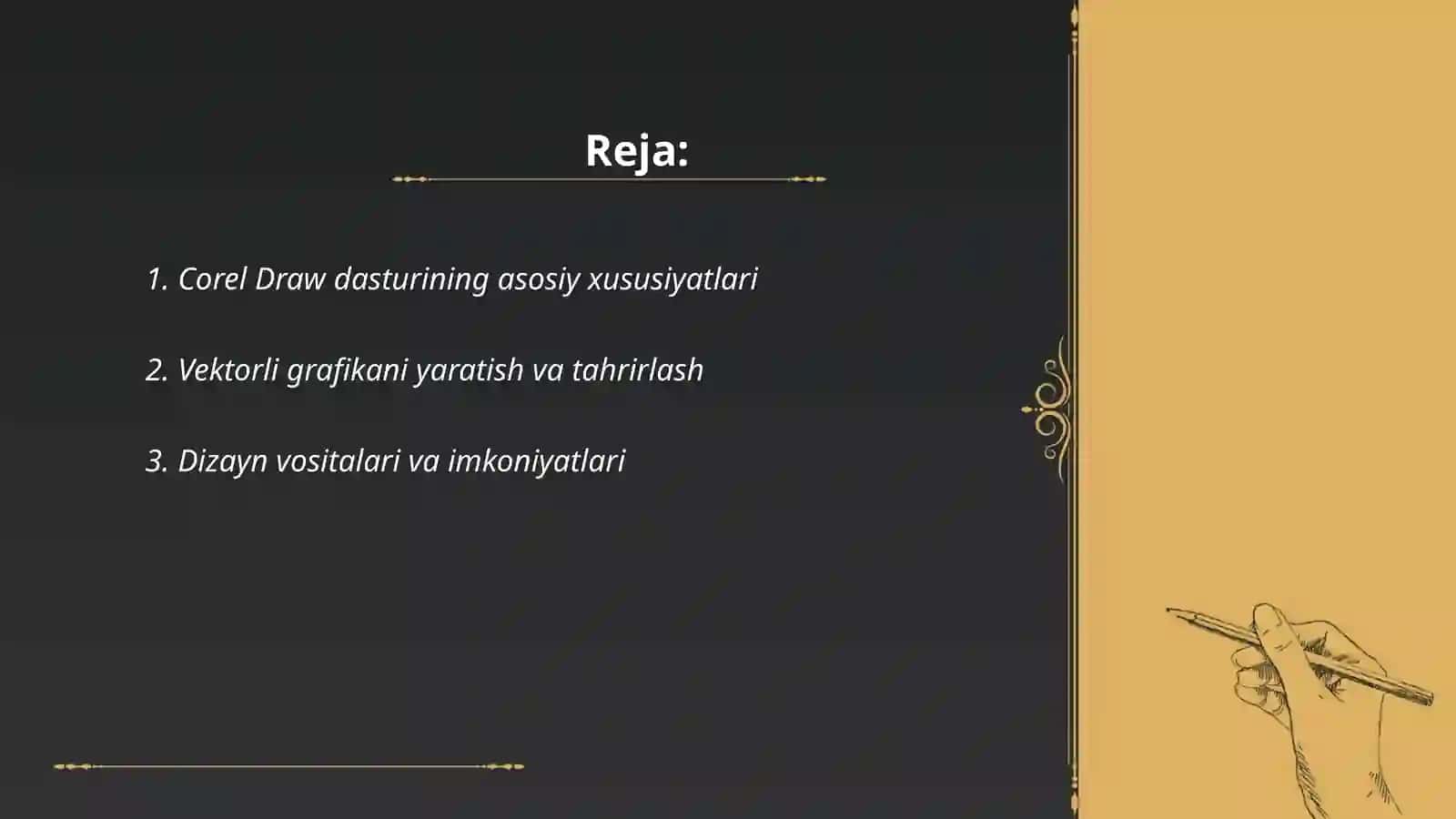 Corel Draw grafik dasturi va uning imkoniyatlari 2