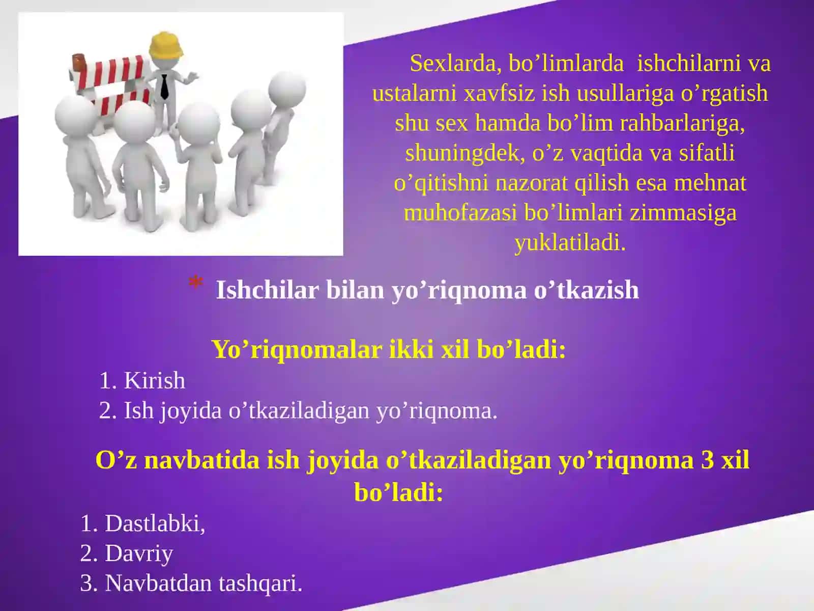 Yo’riqnomalar ikki xil bo’ladi 2
