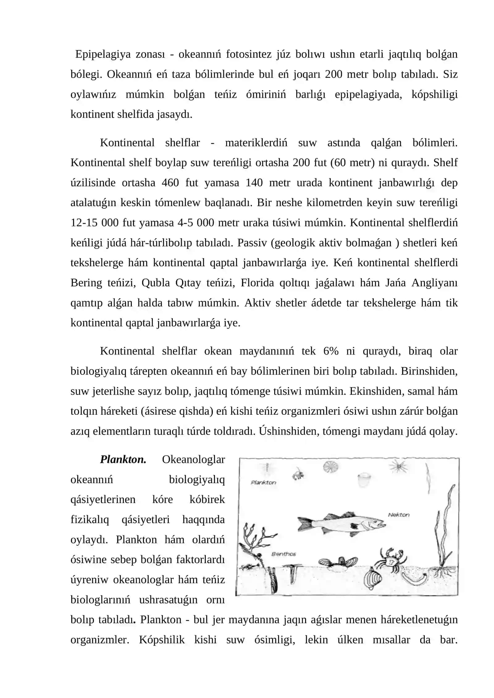 Ashıq okeanda jasaytuǵın kóplegen túrler 2