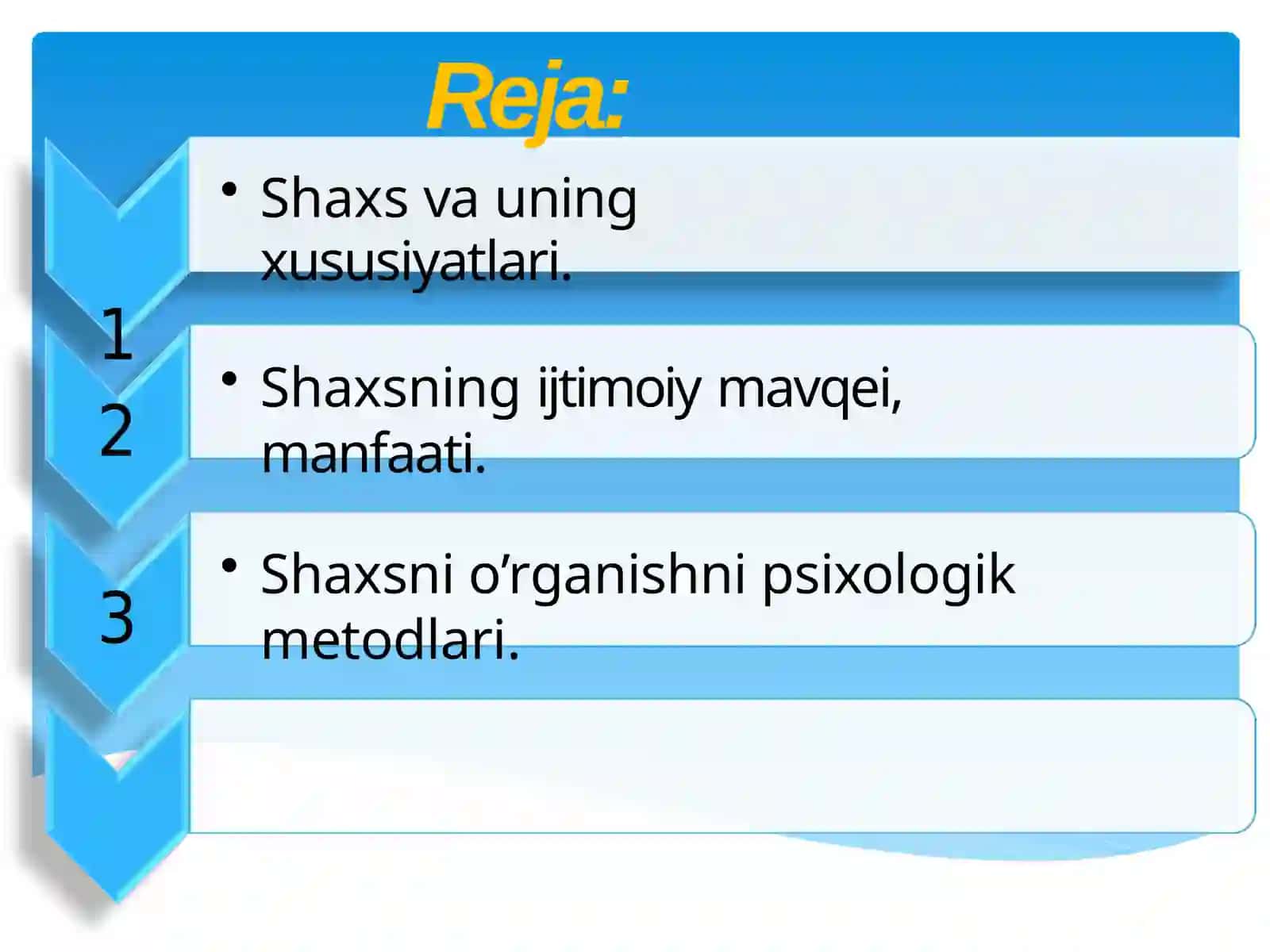 Shaxs va uning xususiyatlari 2