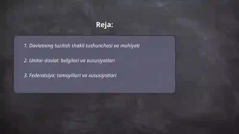 Davlatning tuzilish shakli 2
