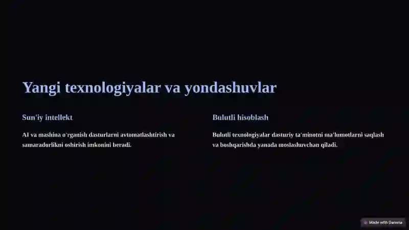 Yangi texnologiyalar va yondashuvlar 2
