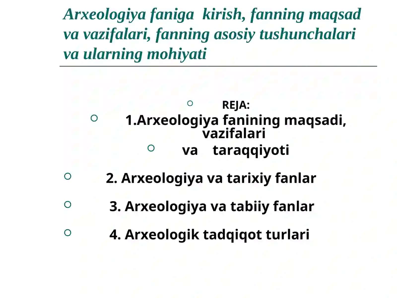 Arxeologiya Fanlar 2