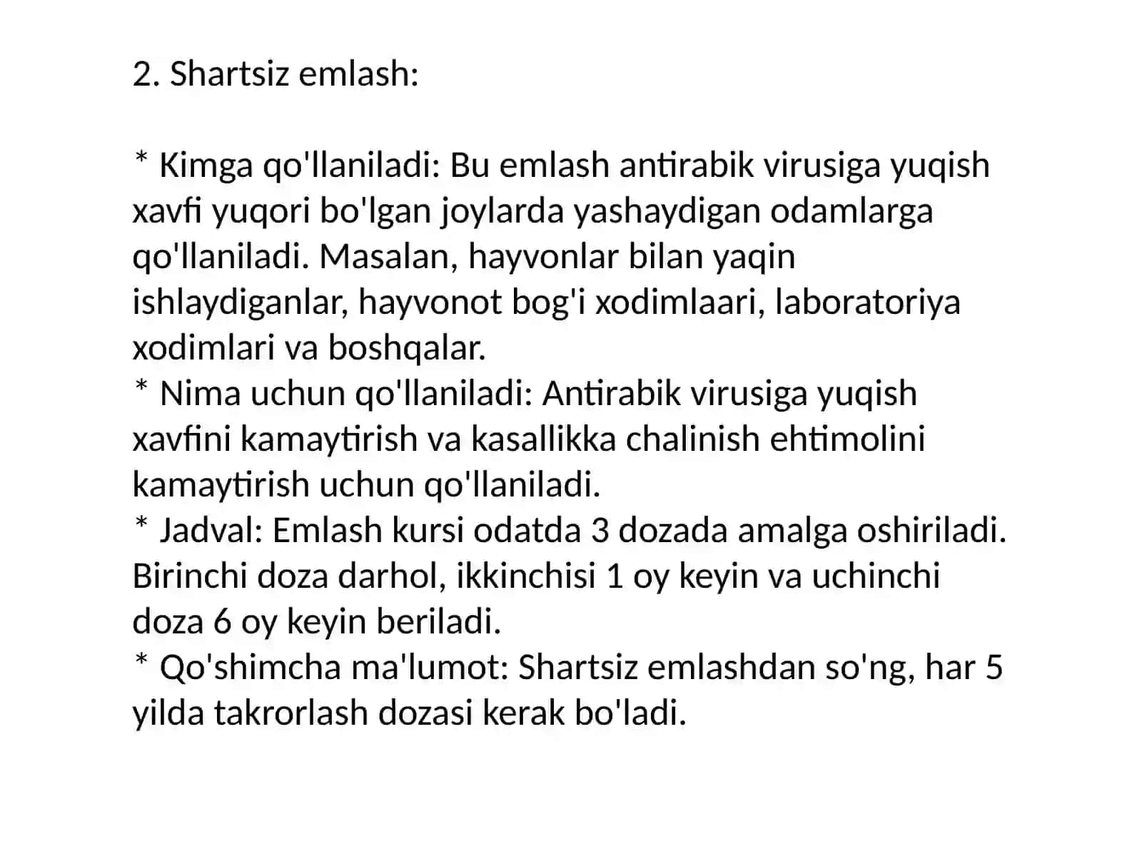 Shartli emlash 2