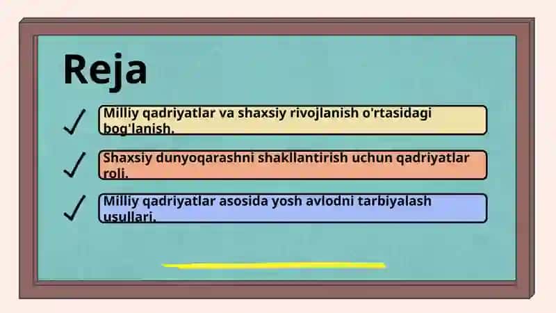 Milliy Qadriyatlar va Shaxsiy Rivojlanish 2