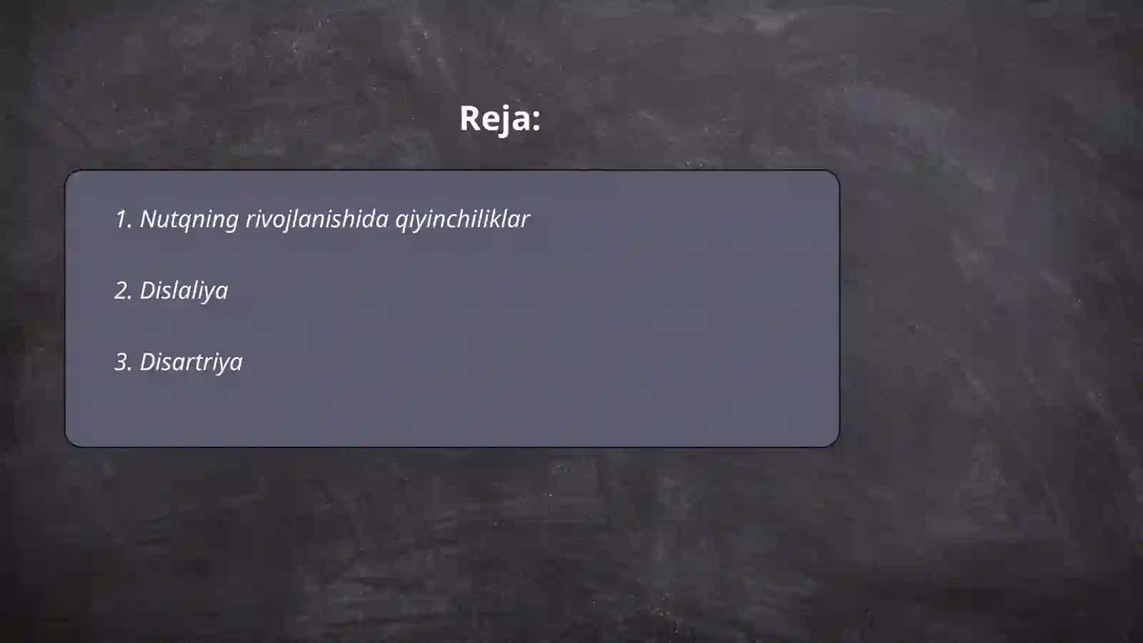 Nutq buzilishining asosiy turlari 2