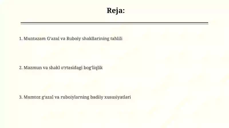 Mumtoz g'azal va ruboiylar tahlili 2