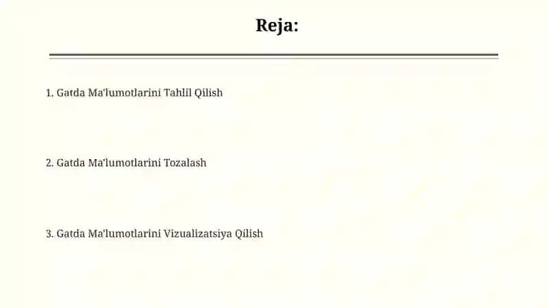 Gatda Ma'lumotlarini Tahlil Qilish 2