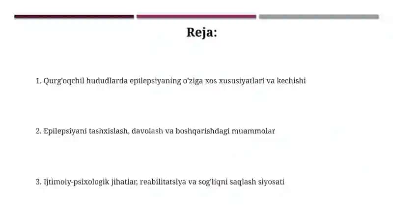 Aridzonalarida epilepsiyakasalligining kechishivaxususiyatlari 2