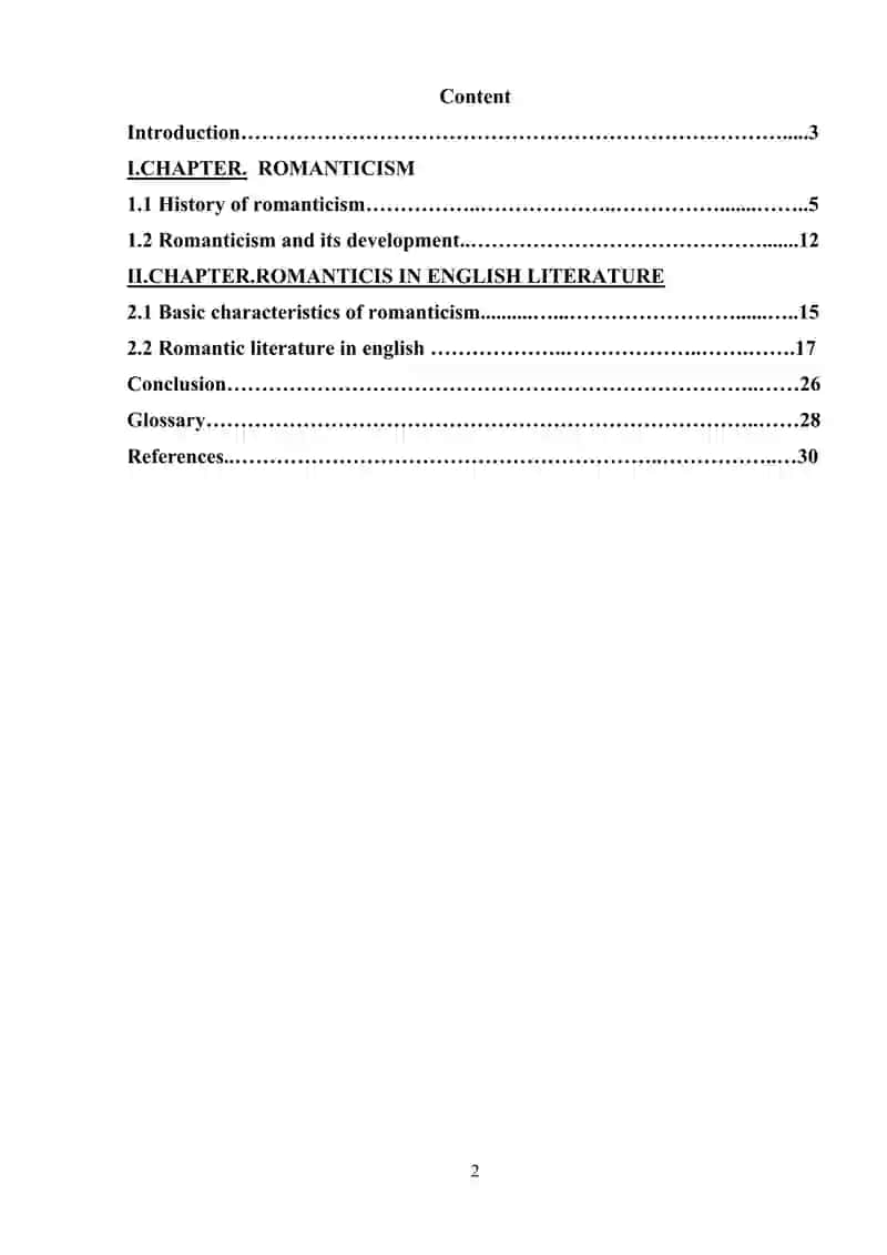 ENGLISH ROMANTICISM AND ITS DEVELOPMENT 2