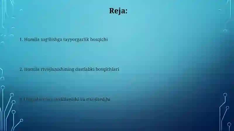 Homila rivojlanishi 2