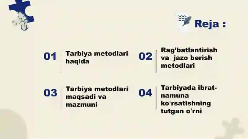 Zamonaviy pedagogikada tarbiya metodlari va shakllari 2