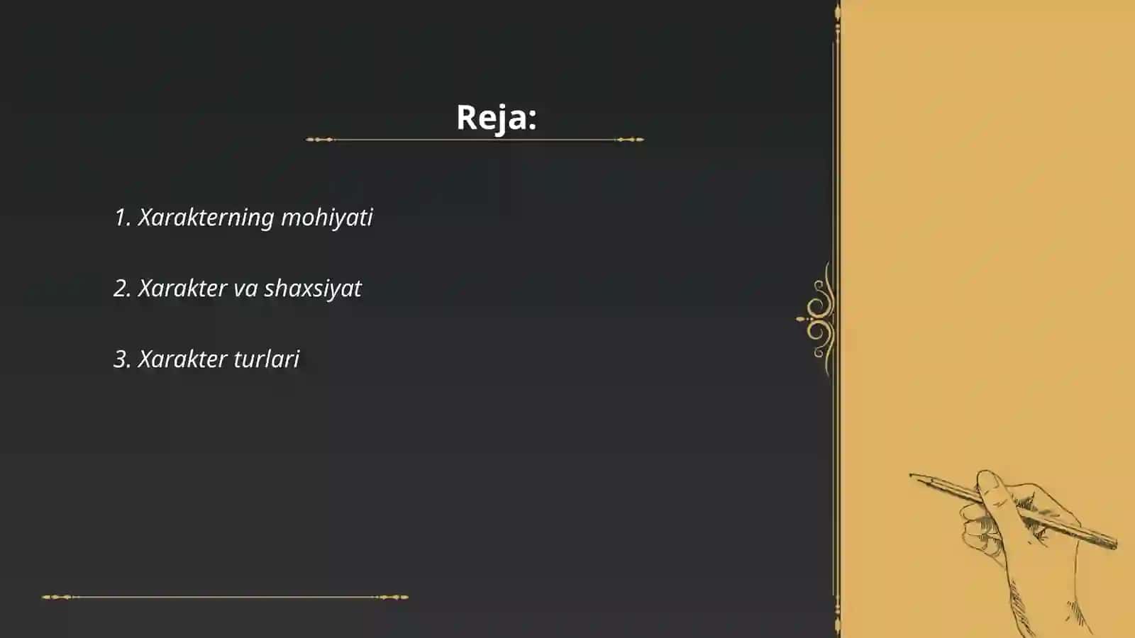 Xarakter haqida tushuncha 2