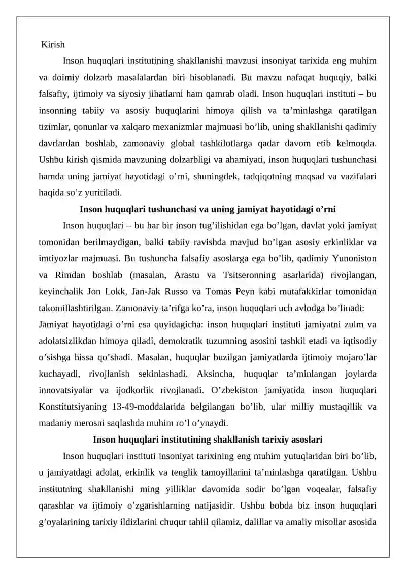 Inson huquqlari institutining shakllanish 2
