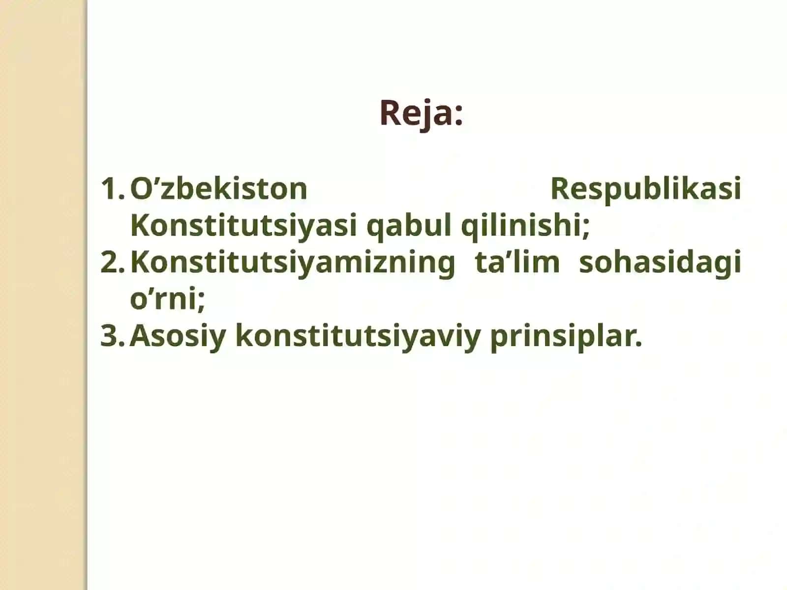 O’zbekiston Respublikasi Konstitutsiyasi 2